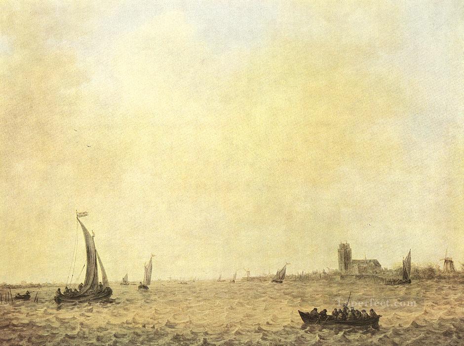 View of Dordrecht from the Oude Maas Jan van Goyen Oil Paintings